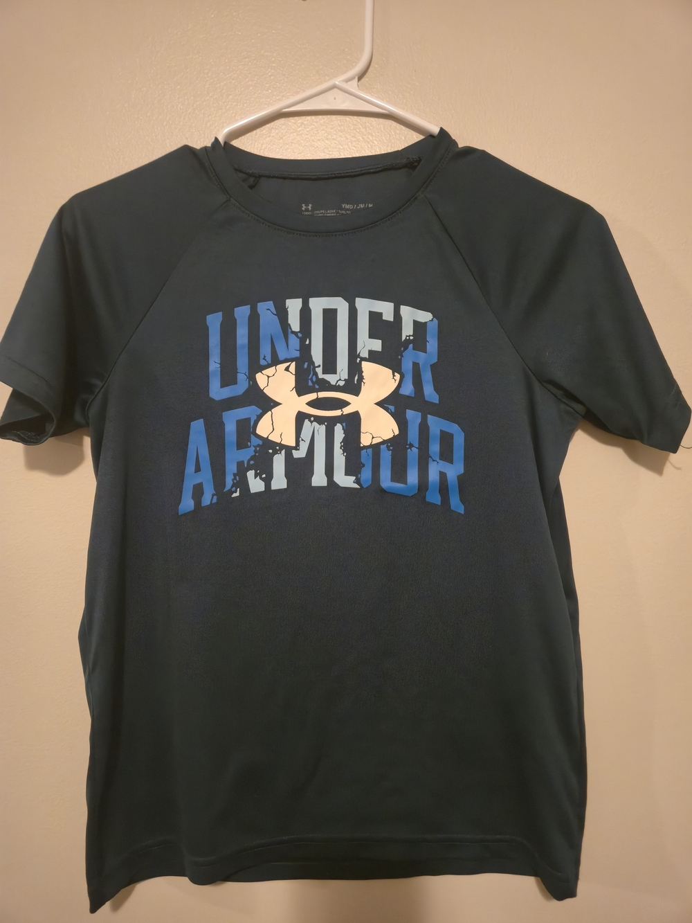 Under Armour Boy's Dark Teal Logo Performance Tee